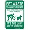 Brady Pet Waste Transmits Disease, Clean Up After Your Dog, It's the Law, $25-$200 Fine, 18" x 12", 115209 115209 - alternate 1